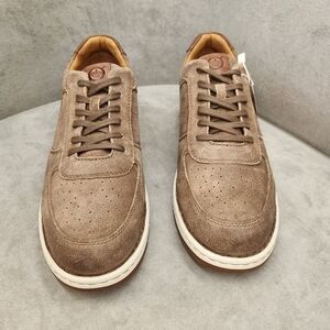 Born Sneakers Men's 11 Taupe Distressed Suede Captain Low Top Casual New $130